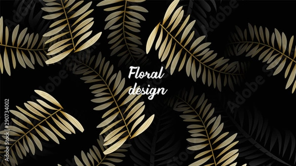 Fototapeta Tropical Leaves Pattern Abstract Background