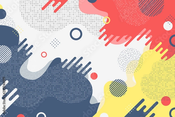 Fototapeta Abstract colorful business tone of minimal color shapes decoration. illustration vector eps10