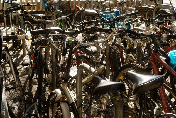 Fototapeta bicicletas aparcadas 