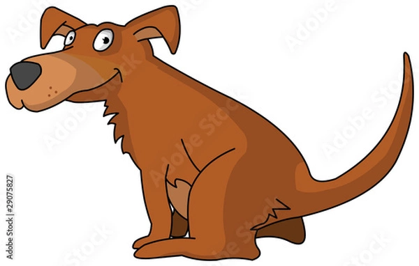 Obraz Brown dog vector illustration