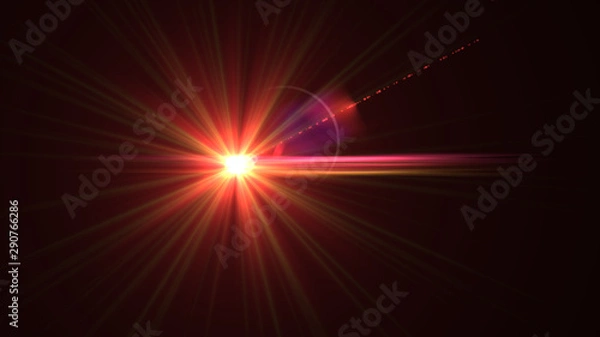 Obraz Bright Red Lens Flare