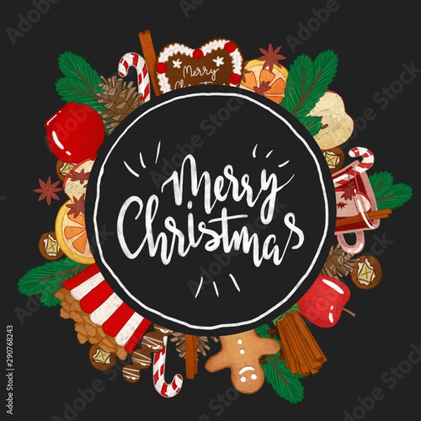 Obraz Christmas illustrations set