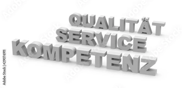 Fototapeta Qulität, Service, Kompetenz