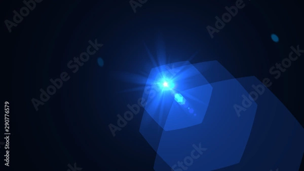 Obraz Bright Light Blue Lens Flare