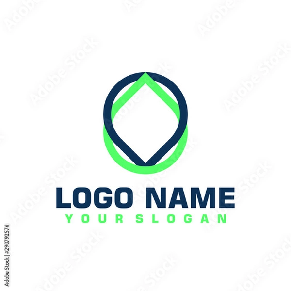 Obraz Elegant minimalist blue vector logo