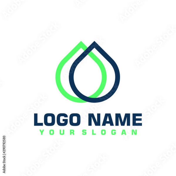 Obraz Elegant minimalist blue vector logo