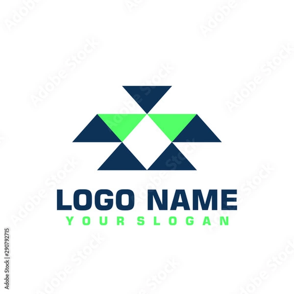 Obraz Elegant minimalist blue vector logo