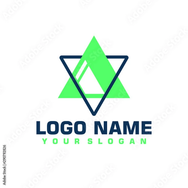 Obraz Elegant minimalist blue vector logo