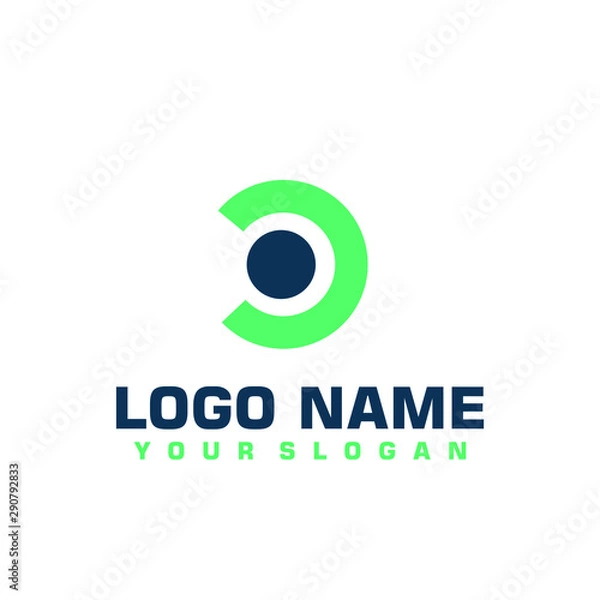 Obraz Elegant minimalist blue vector logo