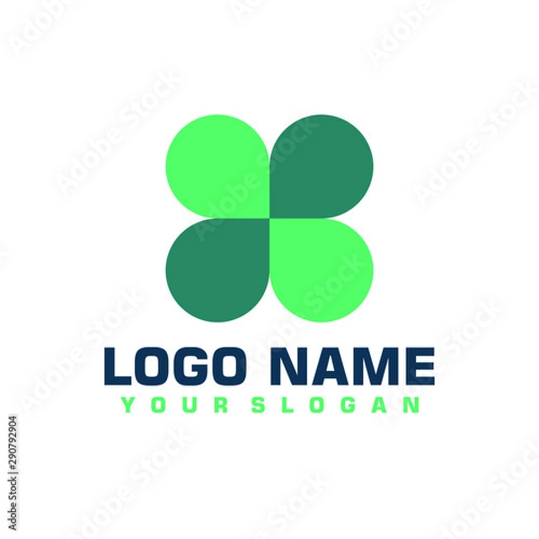 Obraz Elegant minimalist blue vector logo