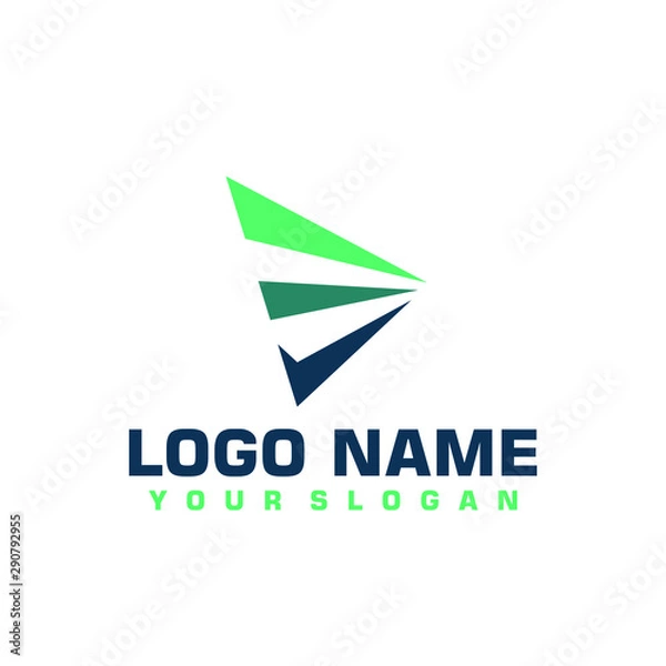 Obraz Elegant minimalist blue vector logo