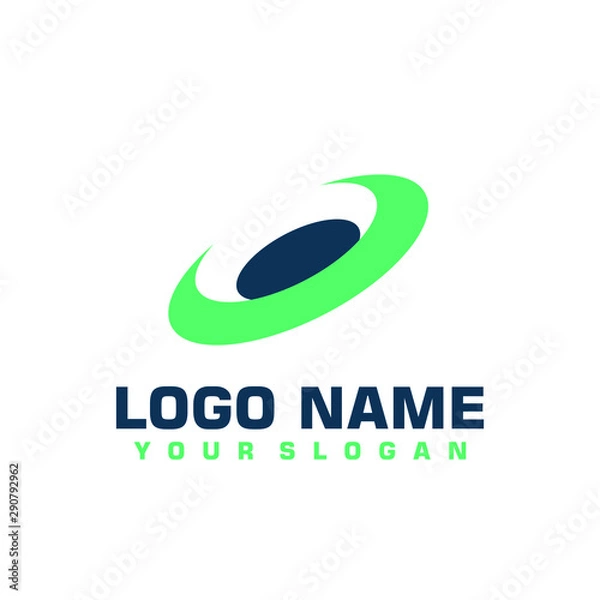 Obraz Elegant minimalist blue vector logo