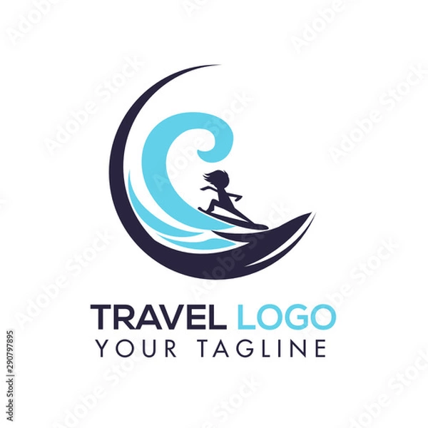 Fototapeta travel logo