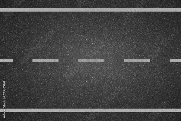 Obraz White lines on asphalt road