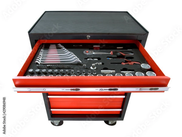 Obraz toolbox on wheels
