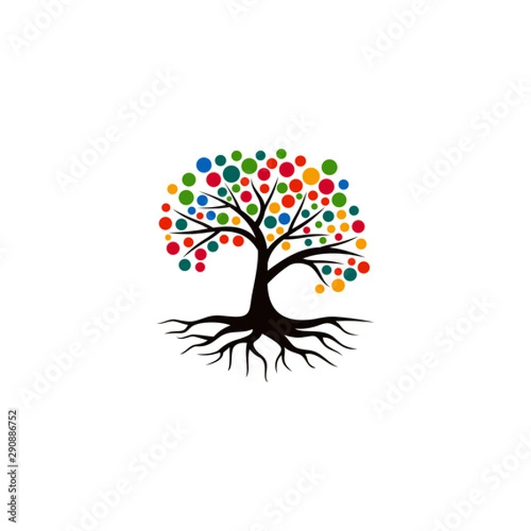 Fototapeta Tree vector icon. logo design elements.