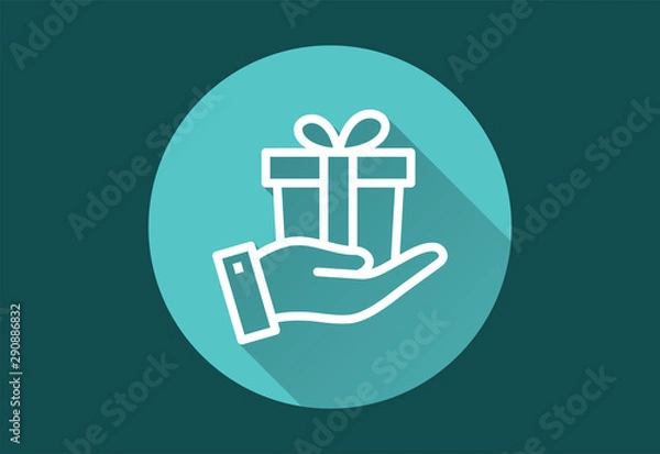 Fototapeta Gift box - vector icon for graphic and web design.