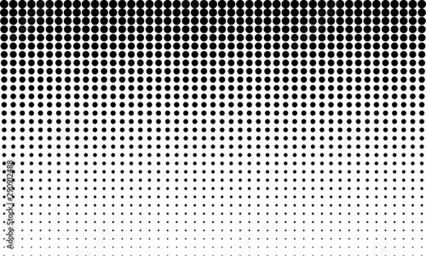 Obraz Vertical gradient halftone dots background. Vector illustration. Pattern