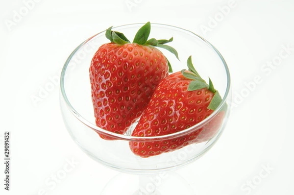 Fototapeta シャンパングラスのイチゴ