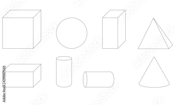 Obraz Blanke Geometrie-Körper