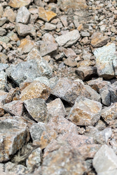 Obraz Stone rock texture background. Stone on the mountain nature background. Quarry.
