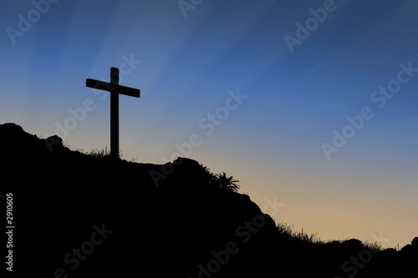 Fototapeta cross silhouette