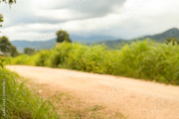 Fototapeta The road on the background is blurred to enter text