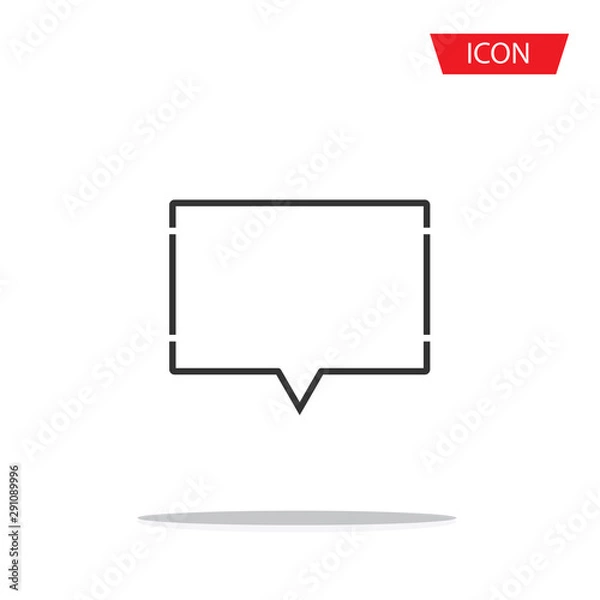 Fototapeta comment icon outline ,Chat icon isolated on white background.