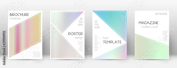 Fototapeta Flyer layout. Triangle artistic template for Broch