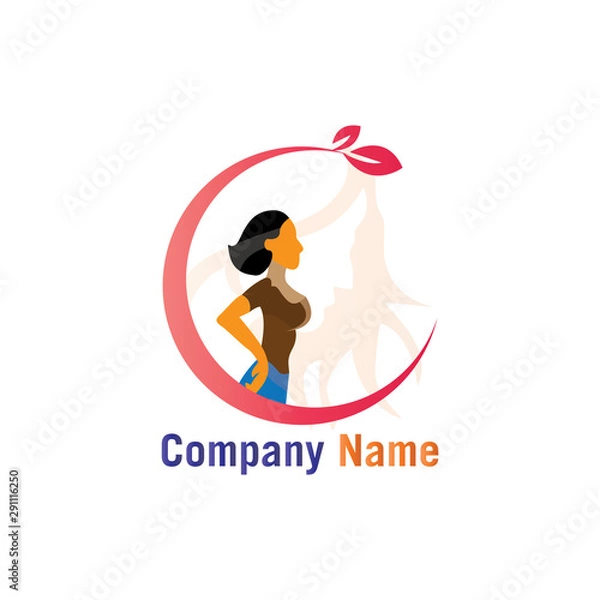 Obraz Beauty care logo vector design template