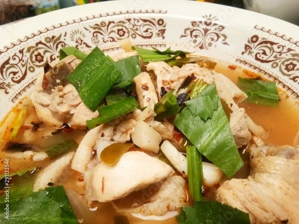 Fototapeta Tom Yum Chicken with Parsley ,sour and spicy