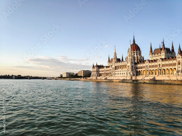 Obraz budapest: parlamento dal fiume