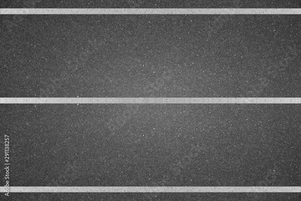 Obraz White line marking on road texture background