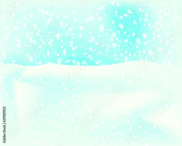 Fototapeta nowfall sweeps a snowdrift