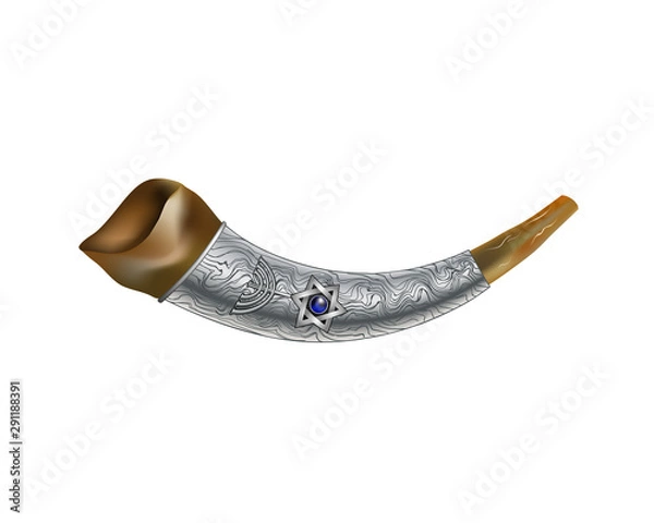 Fototapeta shofar with menorah