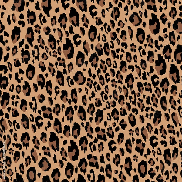 Fototapeta  Seamless leopard pattern. Stylish print for the fashion industry.