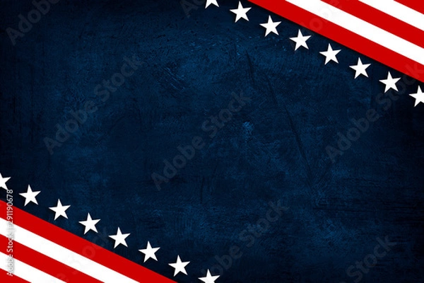 Obraz USA background. American style background with USA flag elements.