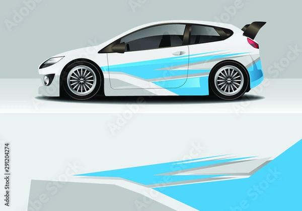 Fototapeta car wrap abstract modern shapes