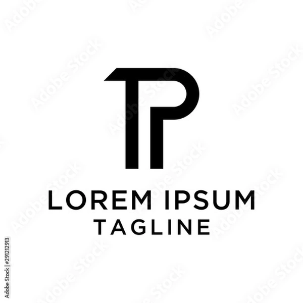 Fototapeta initial letter logo TP, PT, logo template