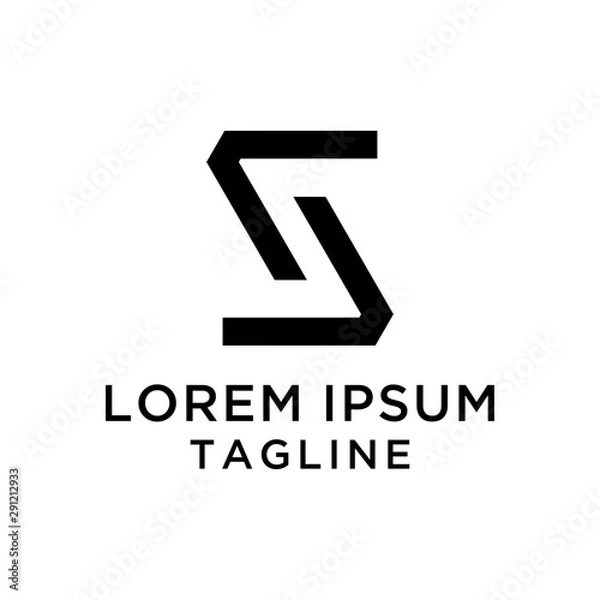 Fototapeta initial letter logo S, logo template
