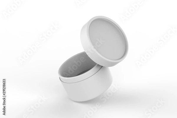 Fototapeta Blank Kraft Paper Push Up Tube Packaging For Branding. 3d render illustration.