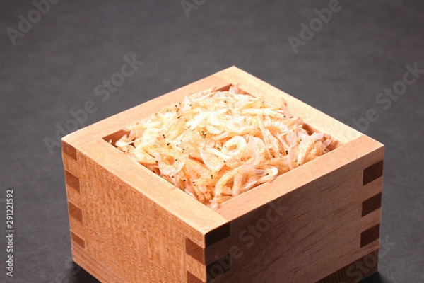 Fototapeta 枡に入った干しえび