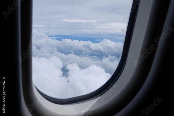 Fototapeta 航空機機内キャビンの風景景色