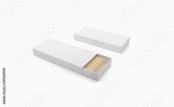 Fototapeta render of two white toothpicks box