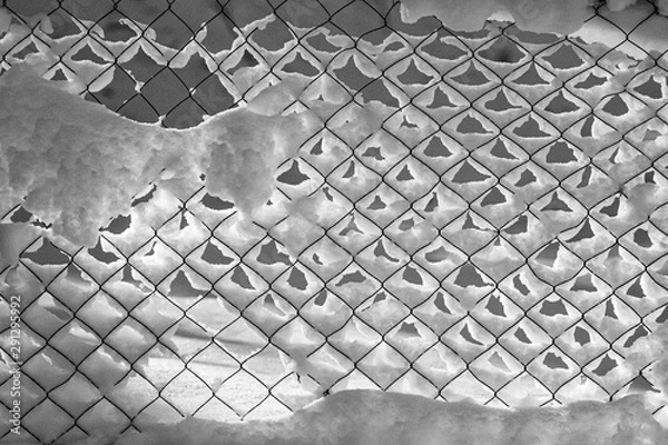 Obraz Schnee am Zaun