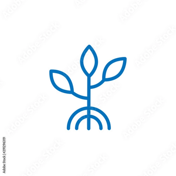 Fototapeta mangrove icon Logo illustration. vector Icons Set Outline. Simple Modern graphic flat design design concepts. 