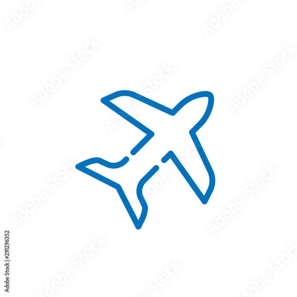 Fototapeta airplane icon Logo illustration. vector Icons Set Outline. Simple Modern graphic flat design design concepts. 