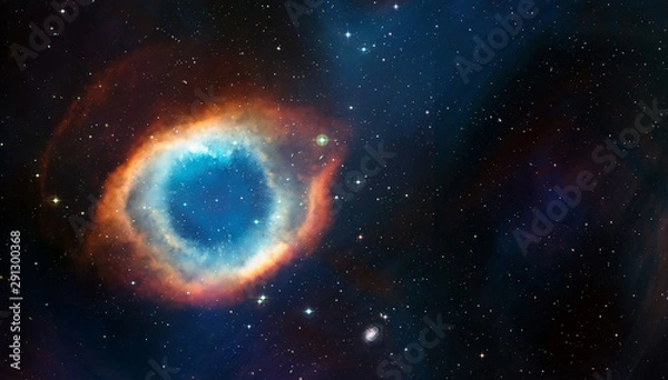 Fototapeta Space cosmic background of supernova nebula and stars field