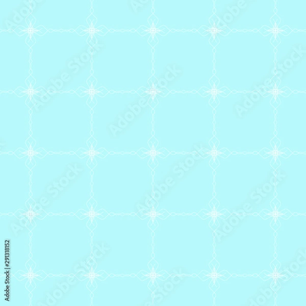 Fototapeta Snowflakes seamless pattern, winter background.