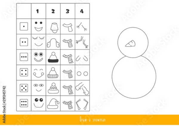 Obraz Roll dice and draw
